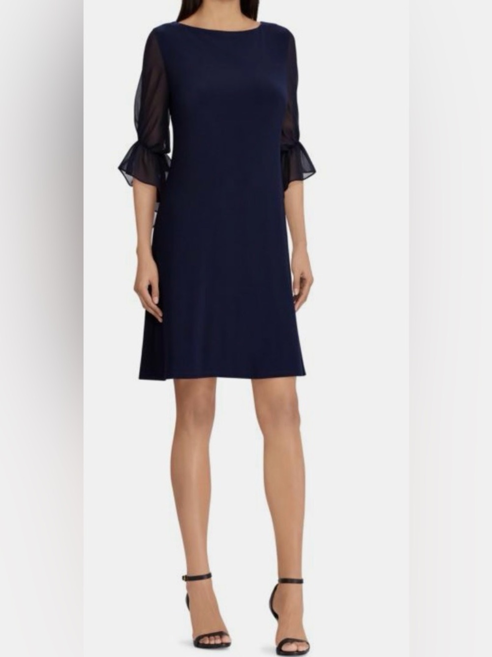 Ralph Lauren Navy Blue Crewneck Dress